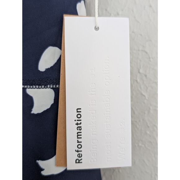 NWT Reformation EcoMove Bella Active Dress Sz Medium Blue & White Mini Dress - Picture 7 of 7